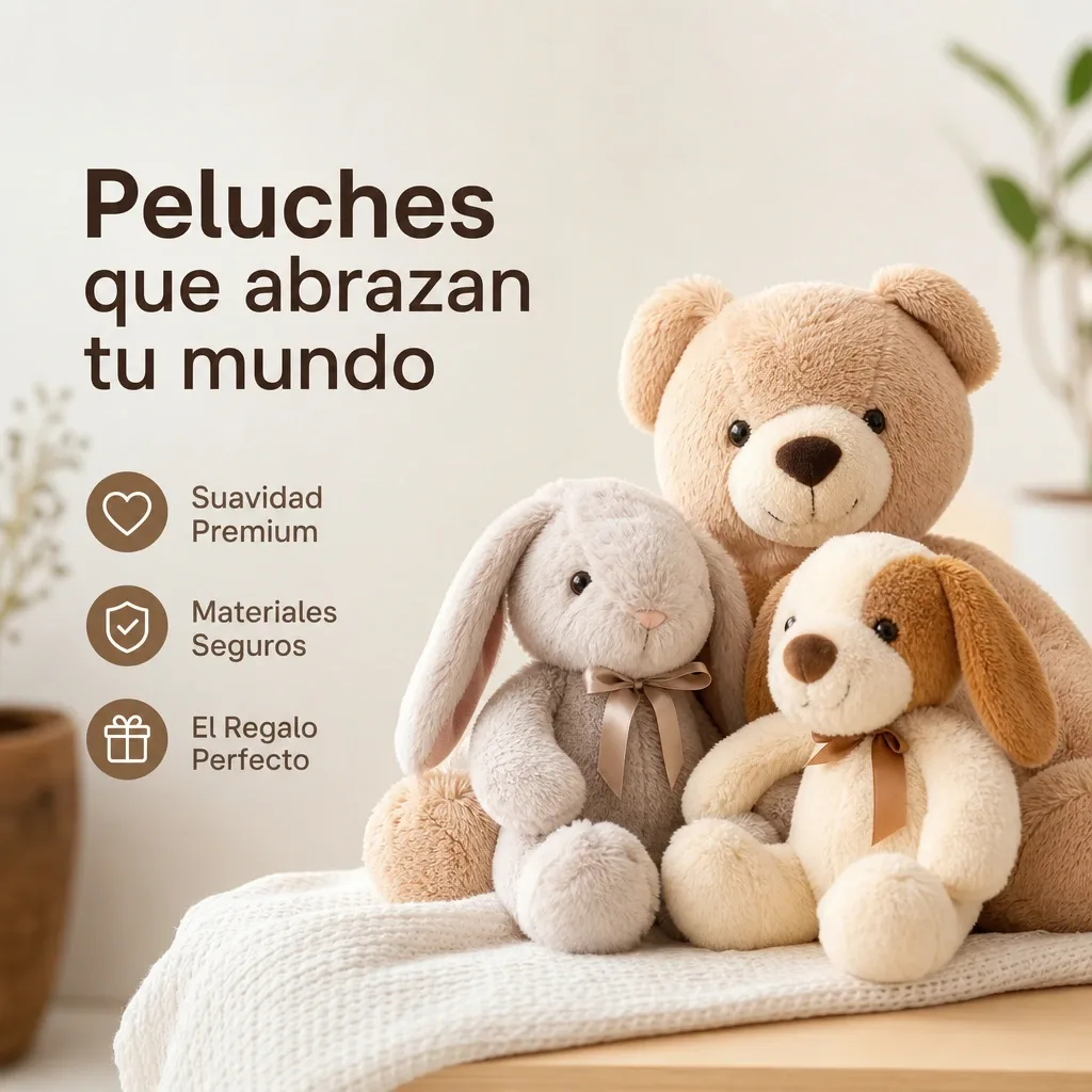 Haz Una Imagen De Peluches Donde Tenga Texto Para Vender Que Impacte