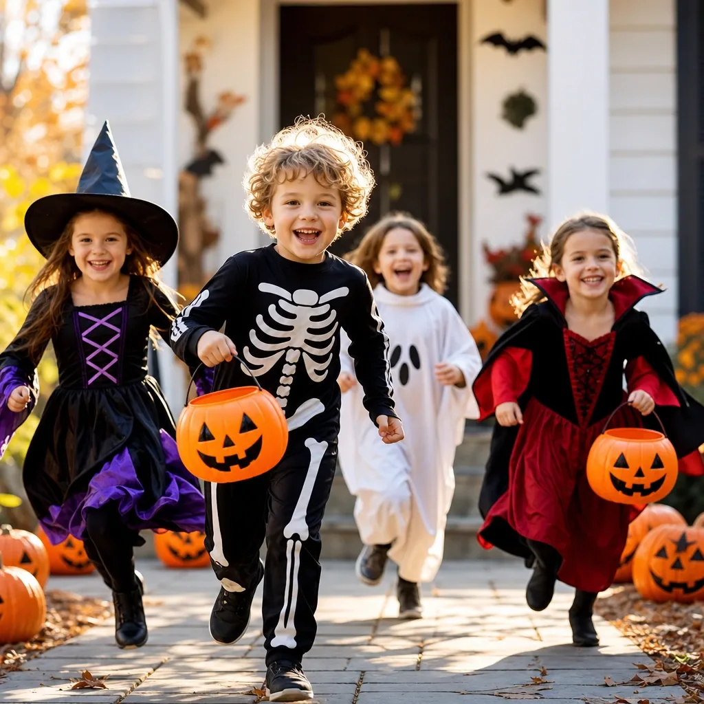 Niños Disfrazados En Halloween
